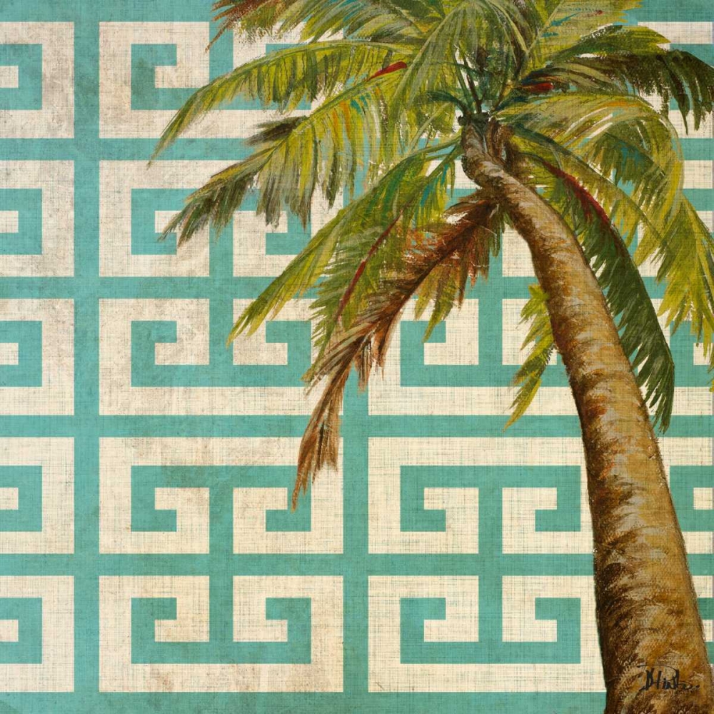 Beach Palm Turquoise Pattern II