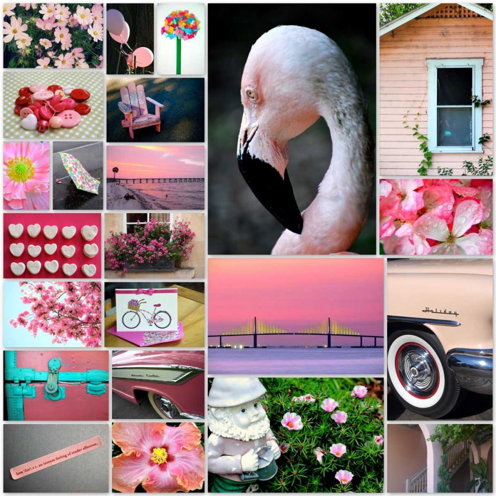 Pink Flamingo Collage