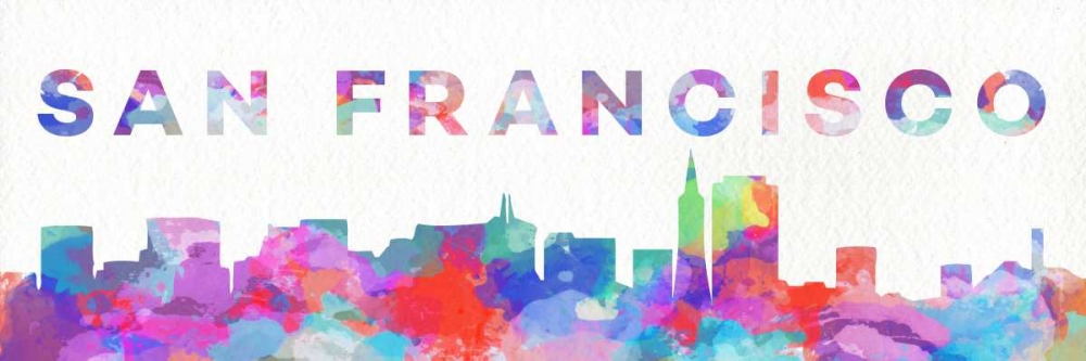 San Francisco Watercolor Skyline