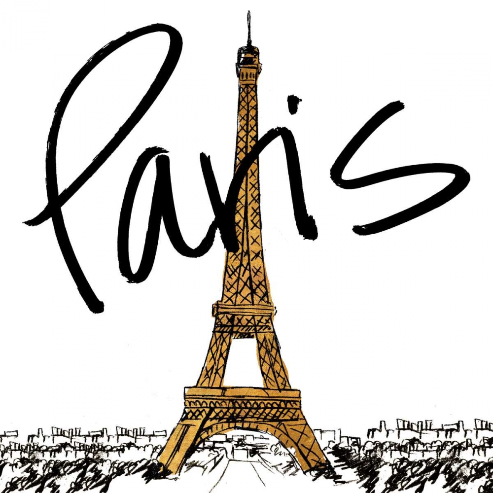 Gold Eiffel in Paris