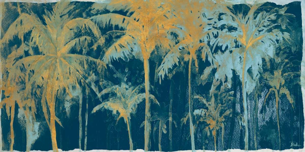 Teal and Gold Palms