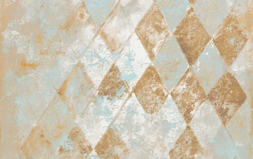 Harlequin with Teal