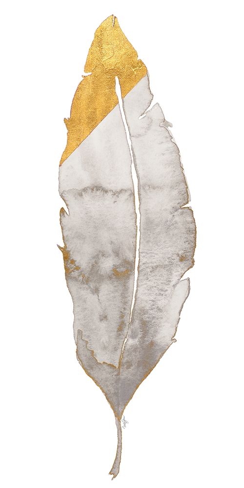 Gray and Gold Feather