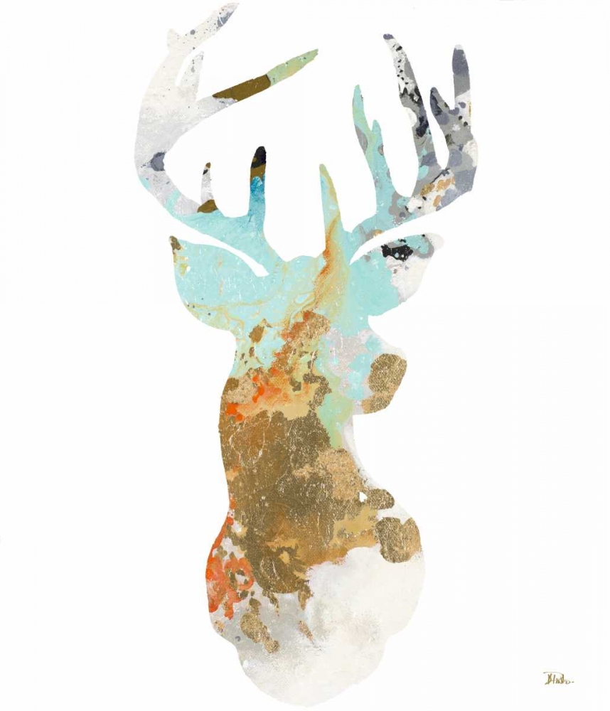 Gold Deer on Forest