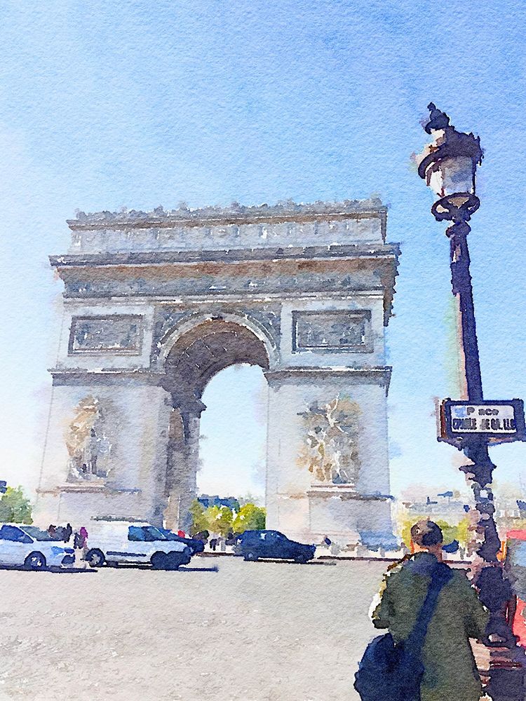 Watercolor Streets of Paris I
