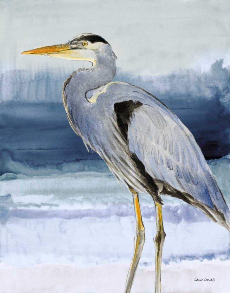 Heron On Blue I