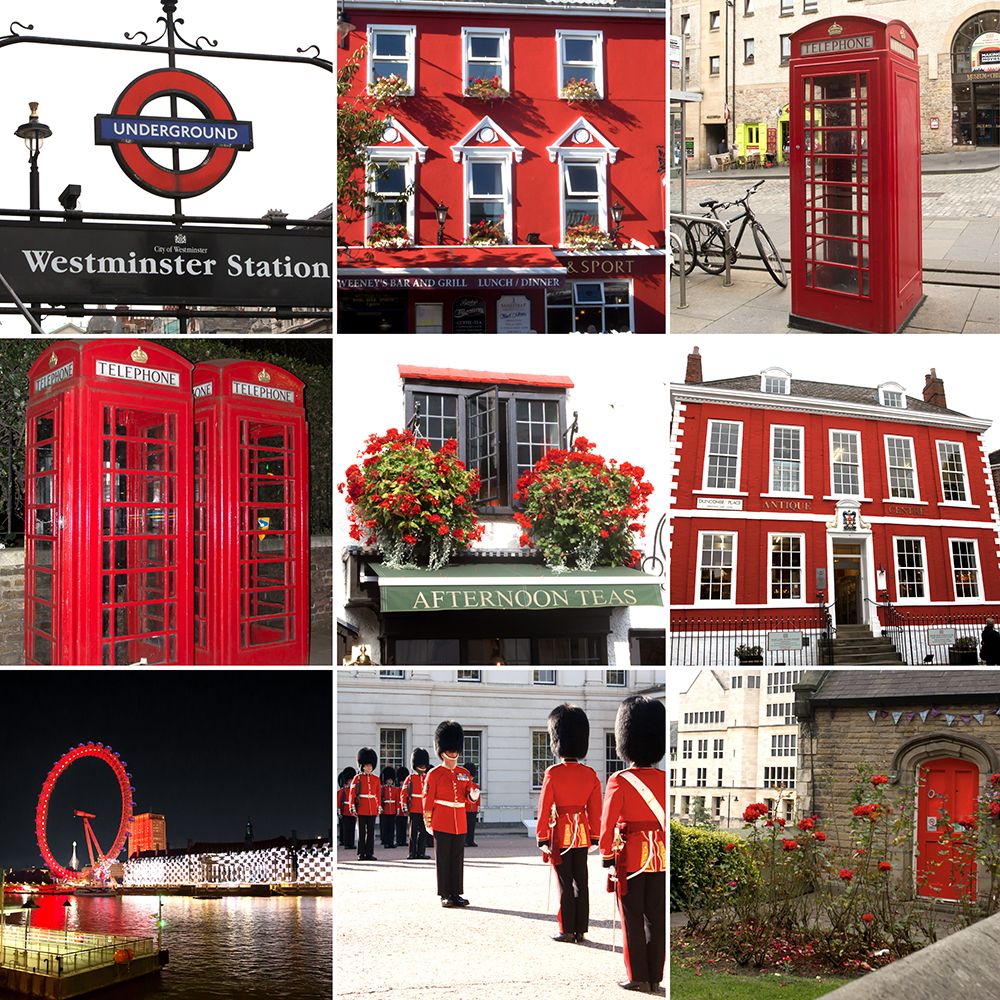 London in Red (9 patch)
