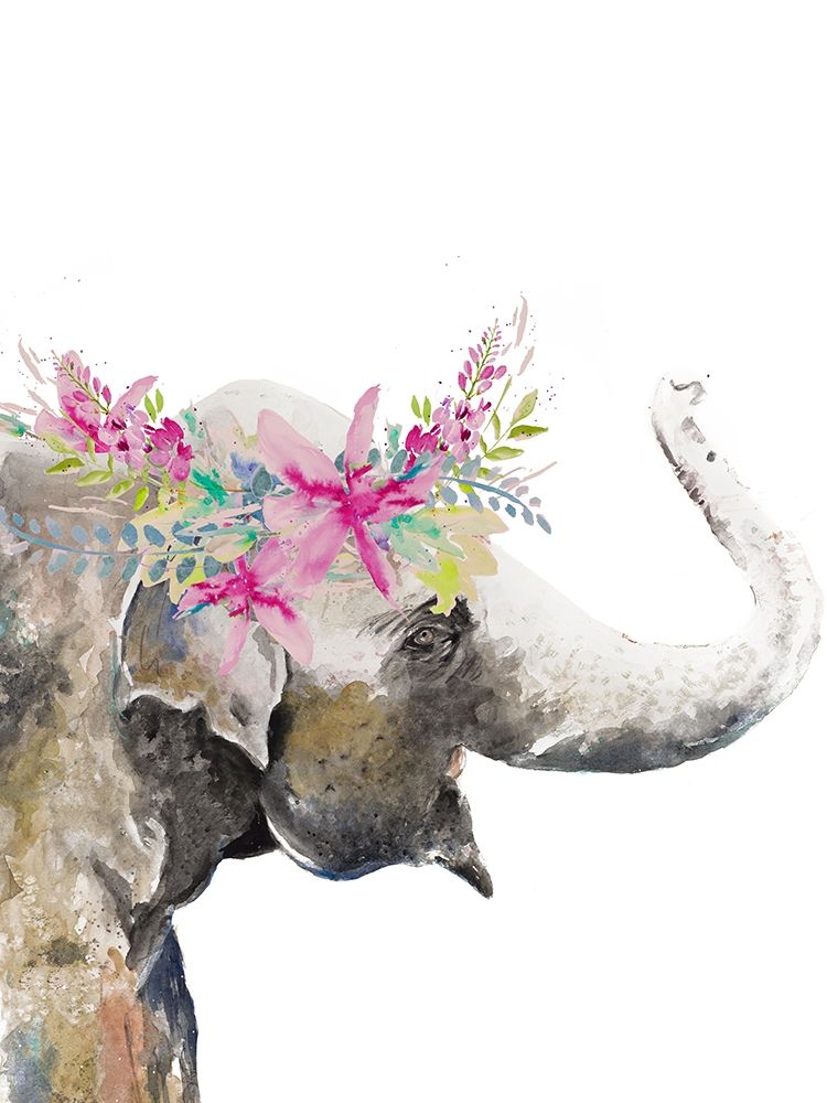 Water Elephant with Flower Crown