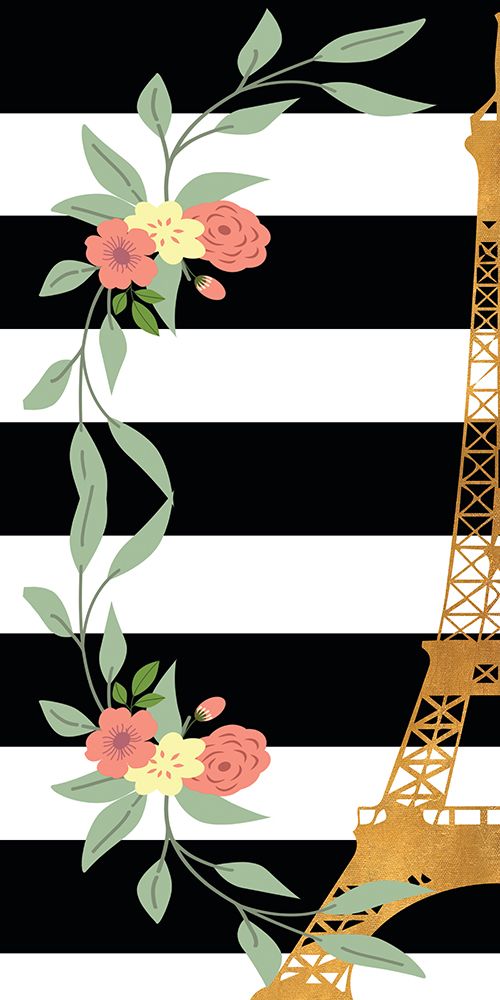 Eiffel on Stripes Panel I