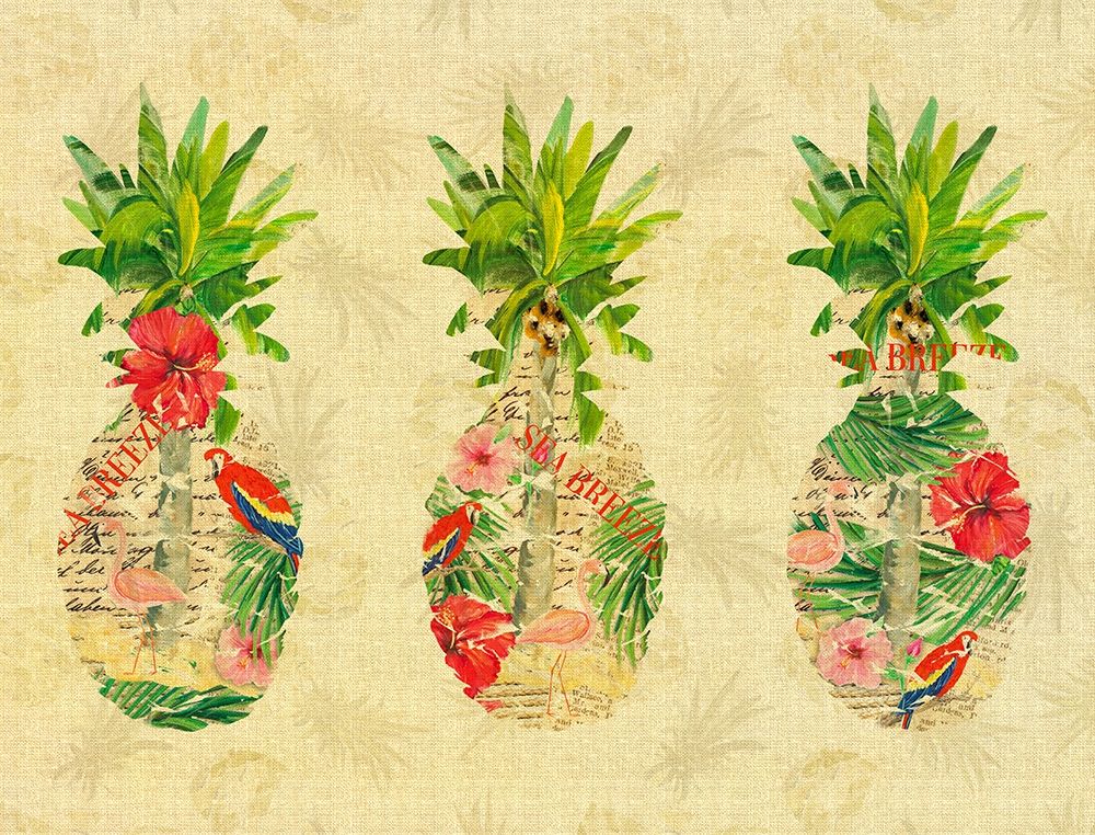 Triple Tropical Pineapple Collage