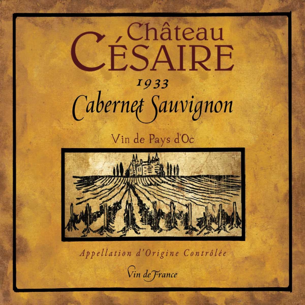 Still Life Wine Label Square IX