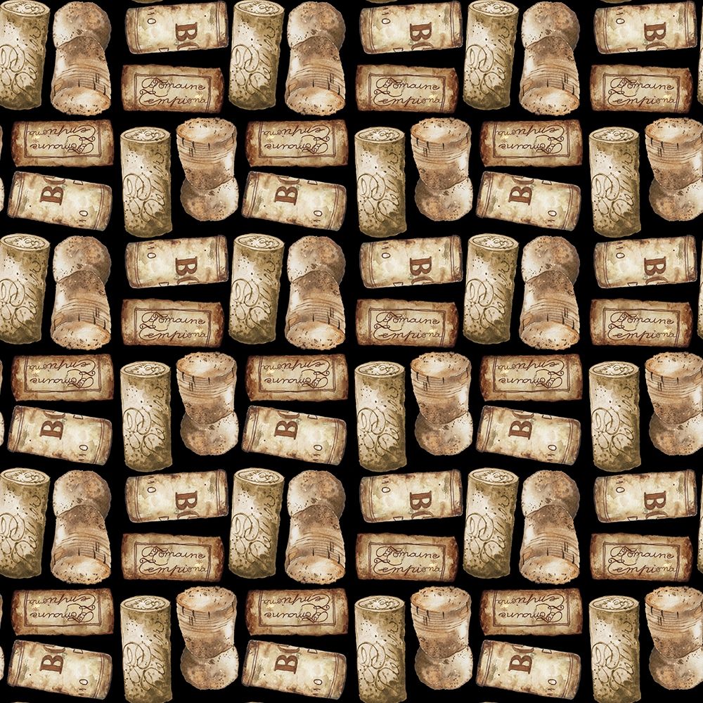Wine Cork Pattern A (black)