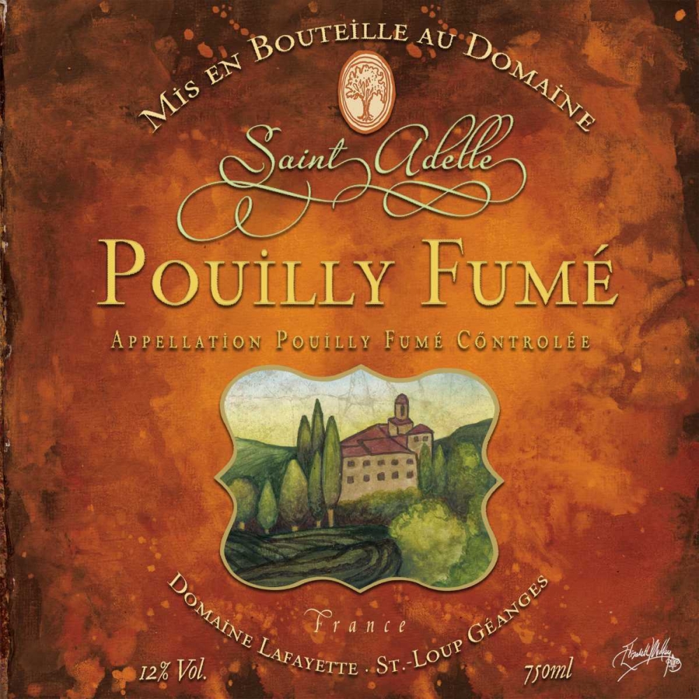 Still Life Wine Label Square VI