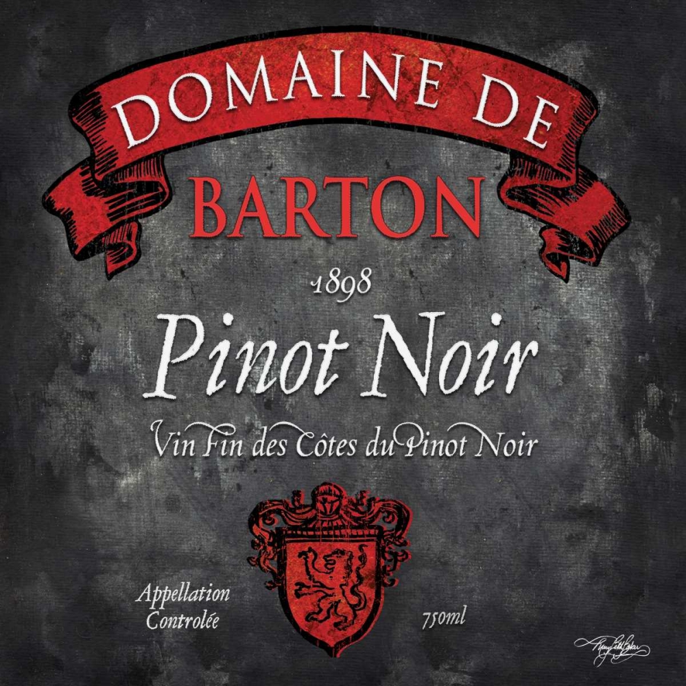 Still Life Wine Label Square VIII