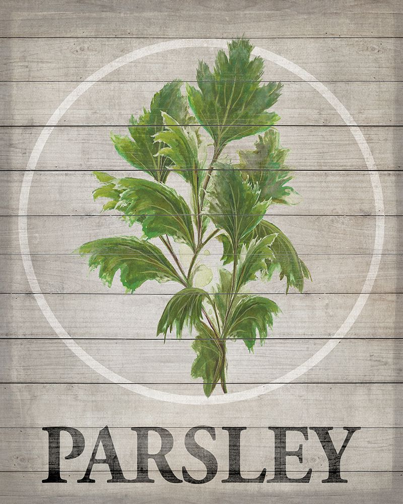 Fresh Herbs on Wood I