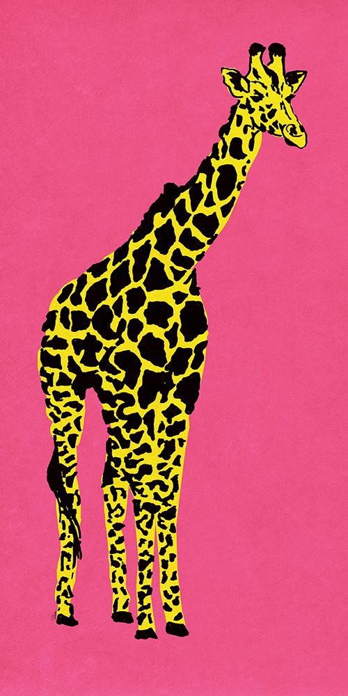 Giraffe on Pink