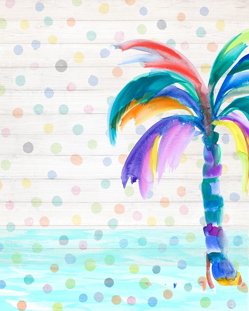 Funky Palm on Dots I