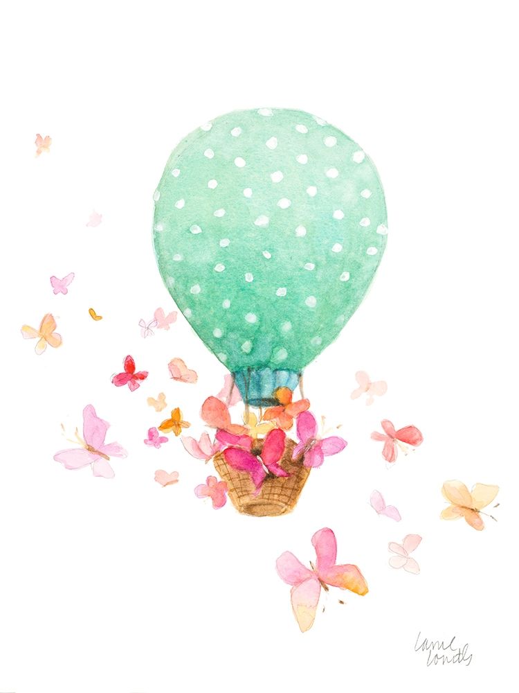 Hot Air Balloon With Butterflies