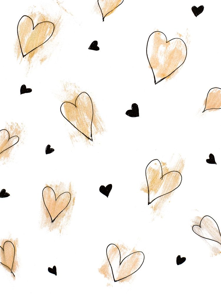 Gold Hearts Pattern