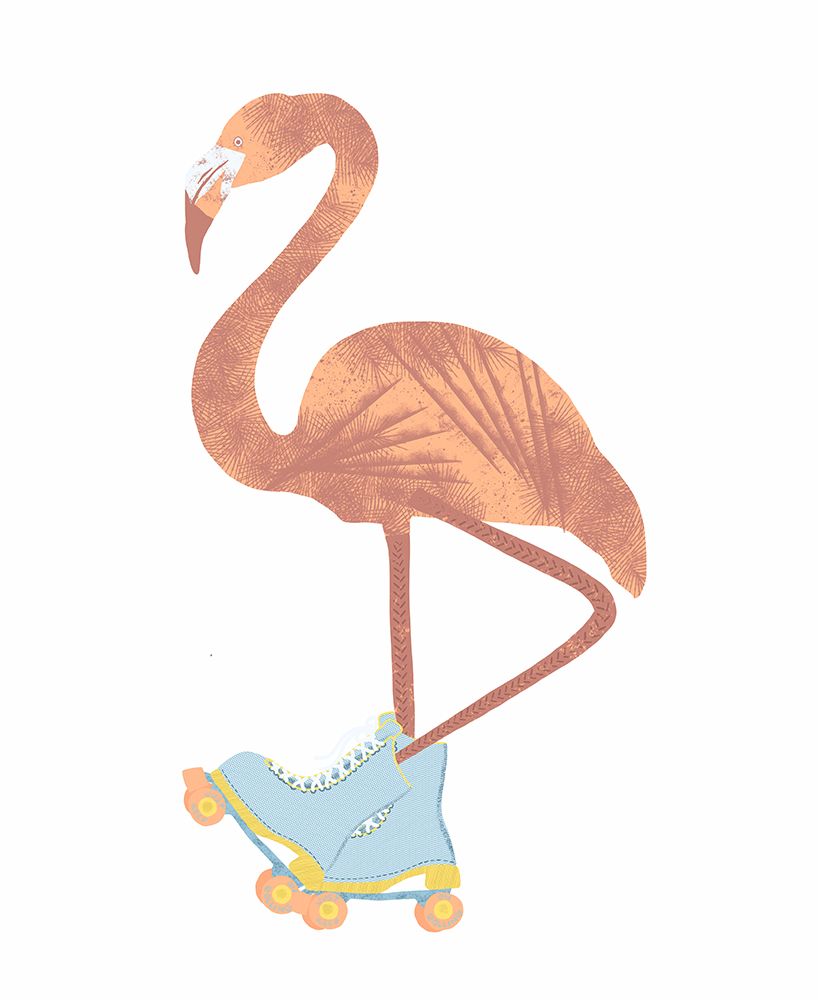 Skating Flamingo