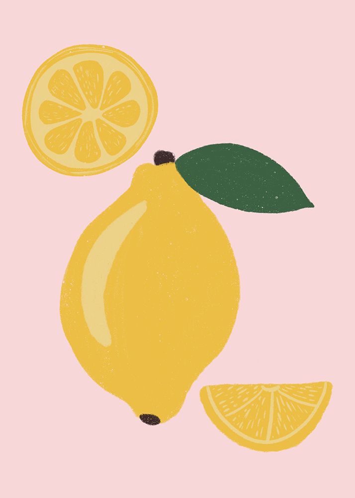 Lovely Lemon On Pink
