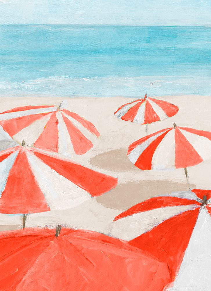 Umbrellas To The  Sea I