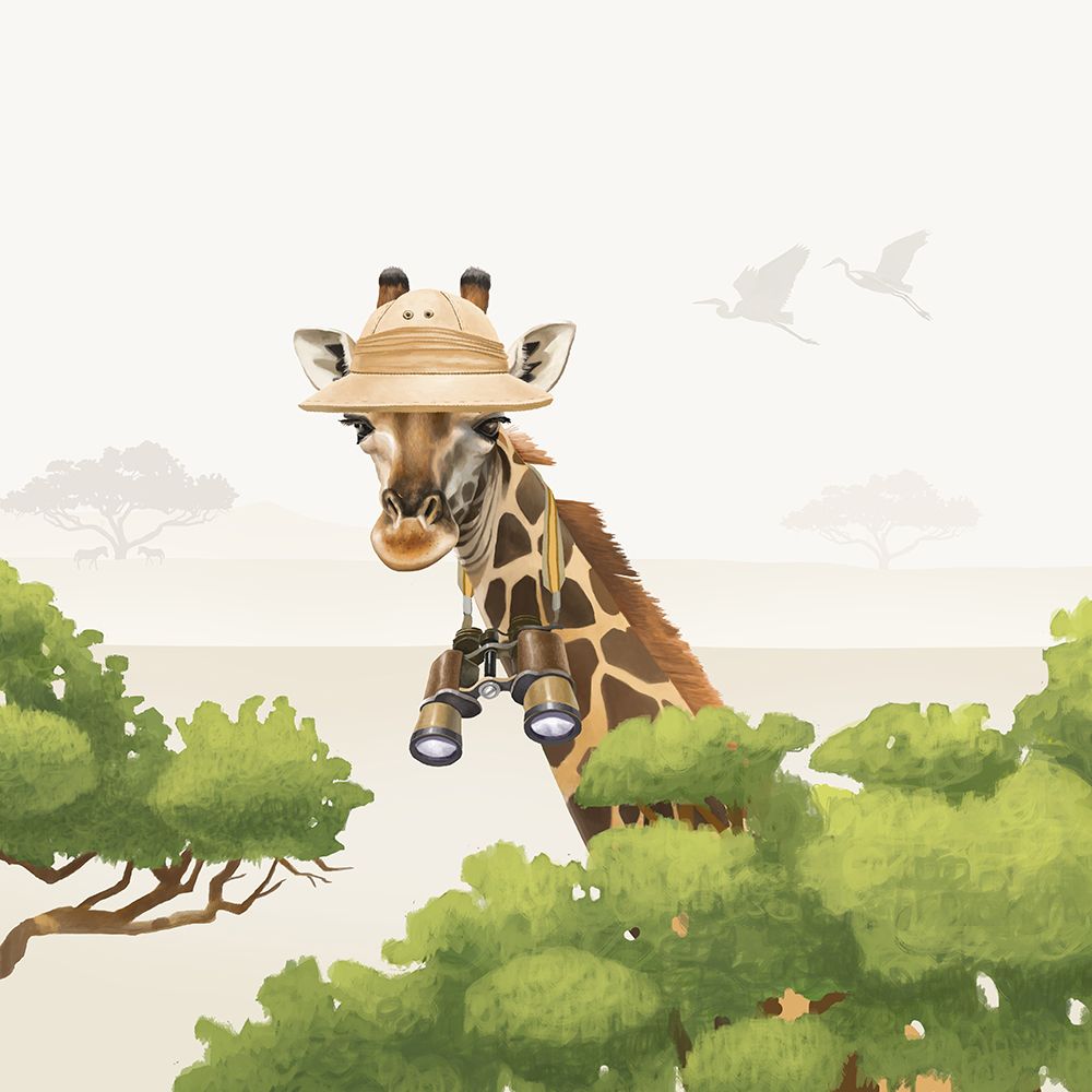 Giraffe On Safari