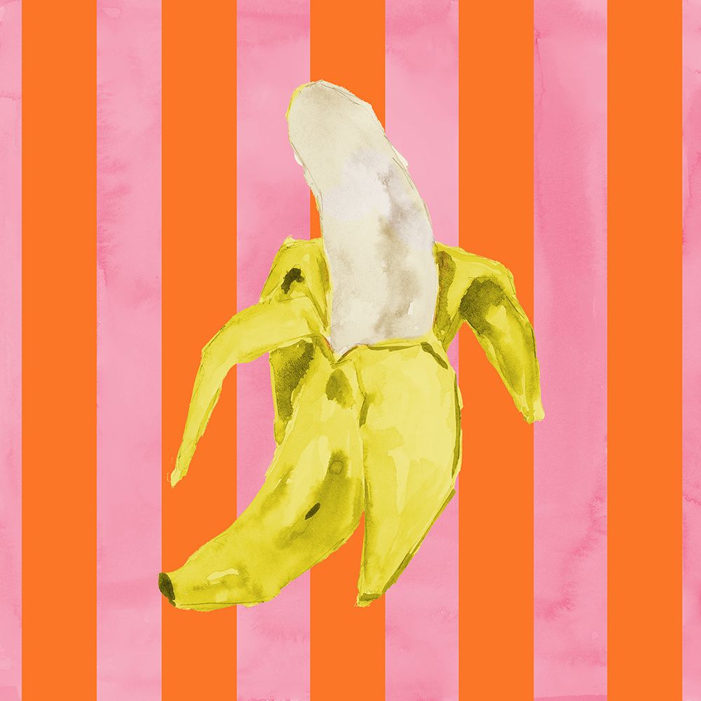 Banana On Orange Stripes