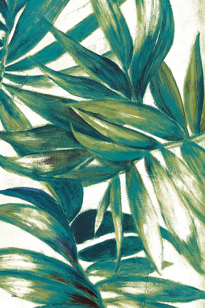 Teal and Green Palms II