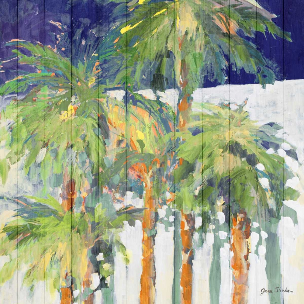 Wood Shadow Palms I