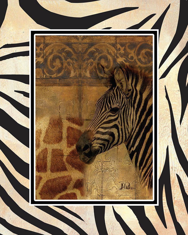 Elegant Safari with Border I (Zebra)