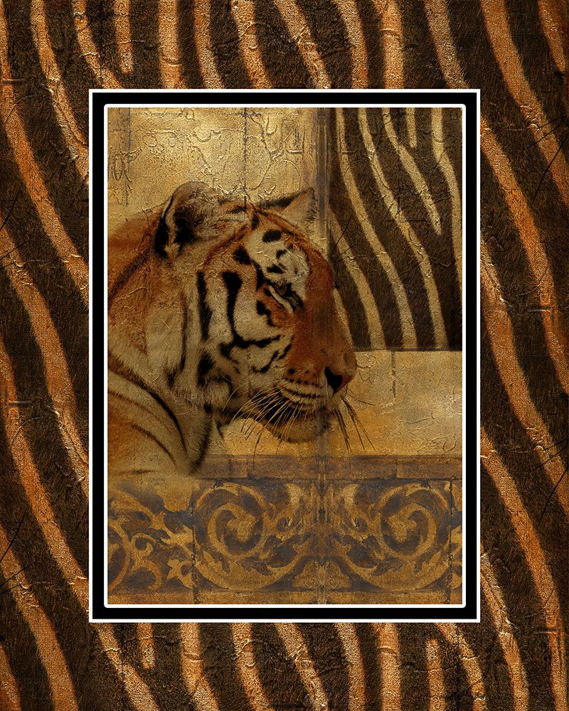 Elegant Safari with Border II (Tiger)