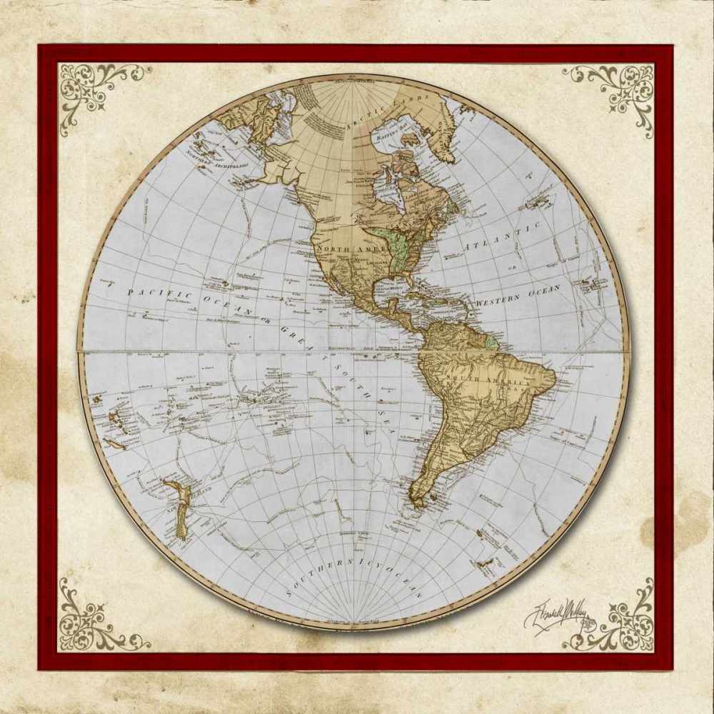 Red and Cream Map I