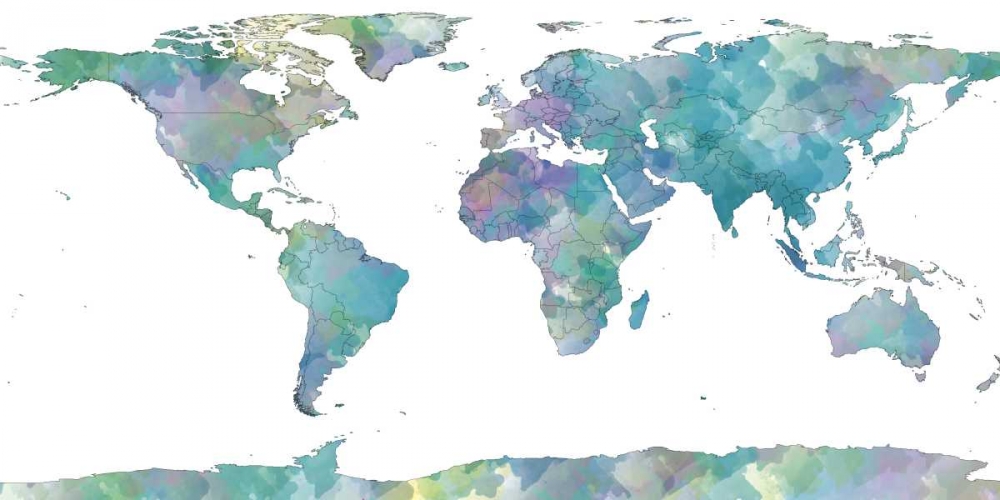 World Map Watercolor