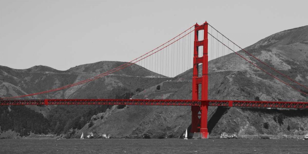 Golden Gate Bridge with Red Pop