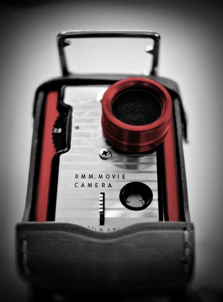 Red Movie Camera with Border