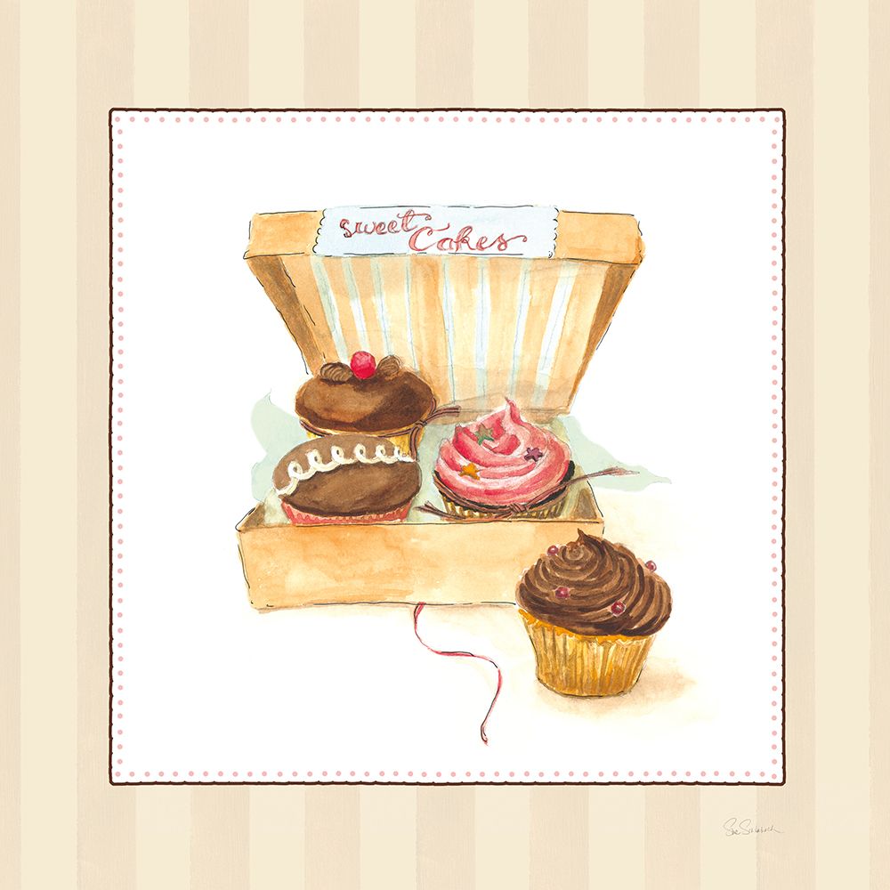 Cupcake Quartet on Stripes