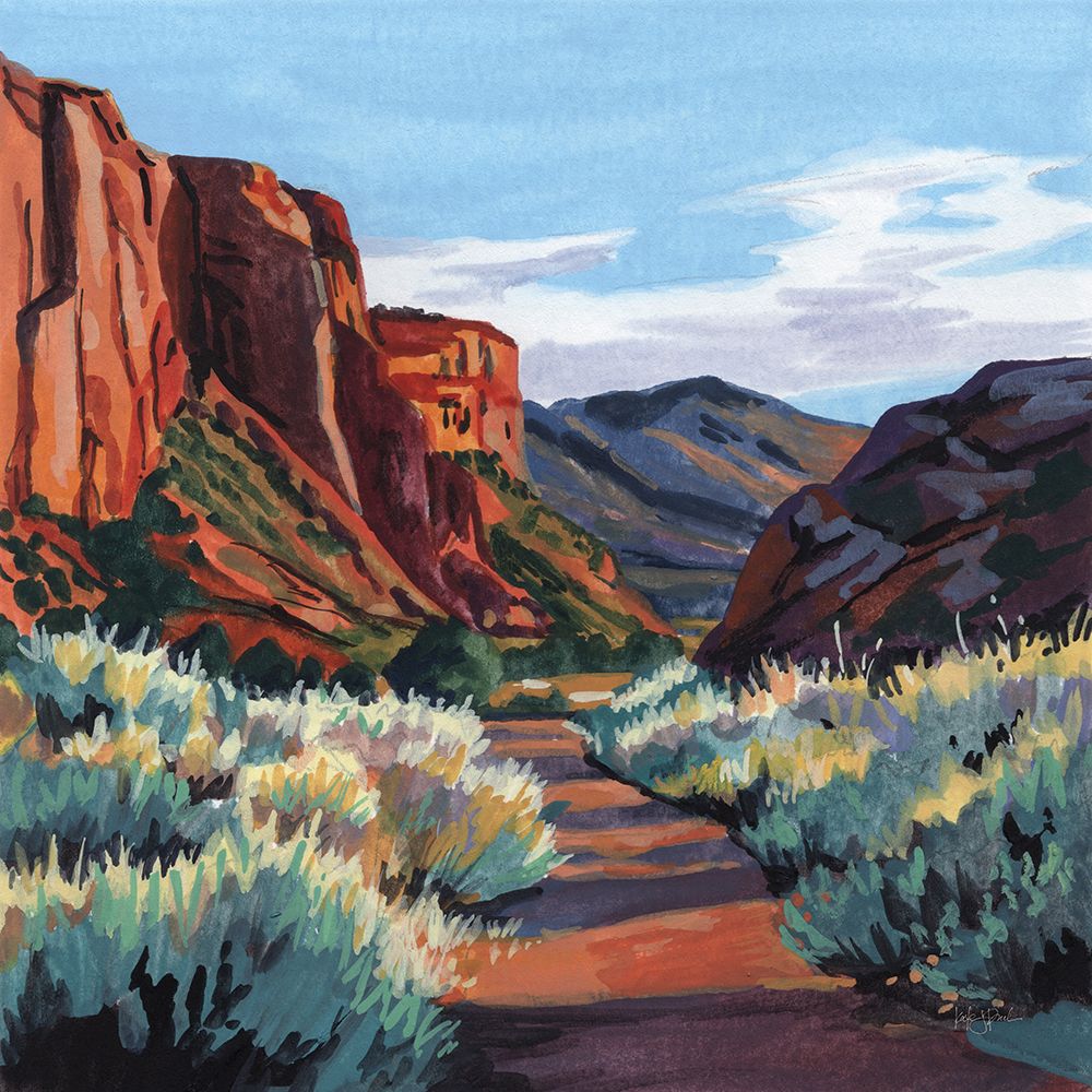 Red Earth Scenery Late Afternoon