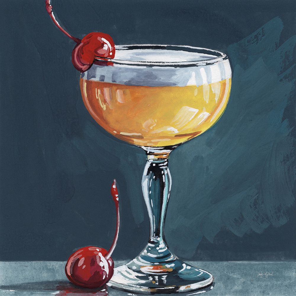 Fizzy Cocktail With Cherry