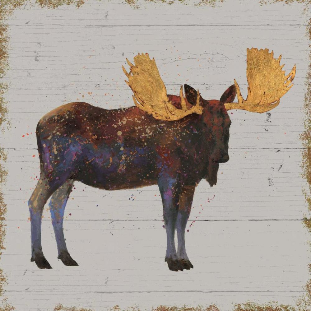 Golden Nature I on Wood