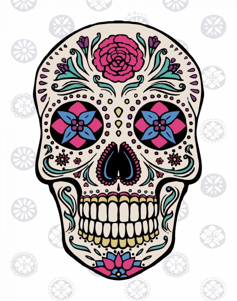 Sugar Skull on Gray
