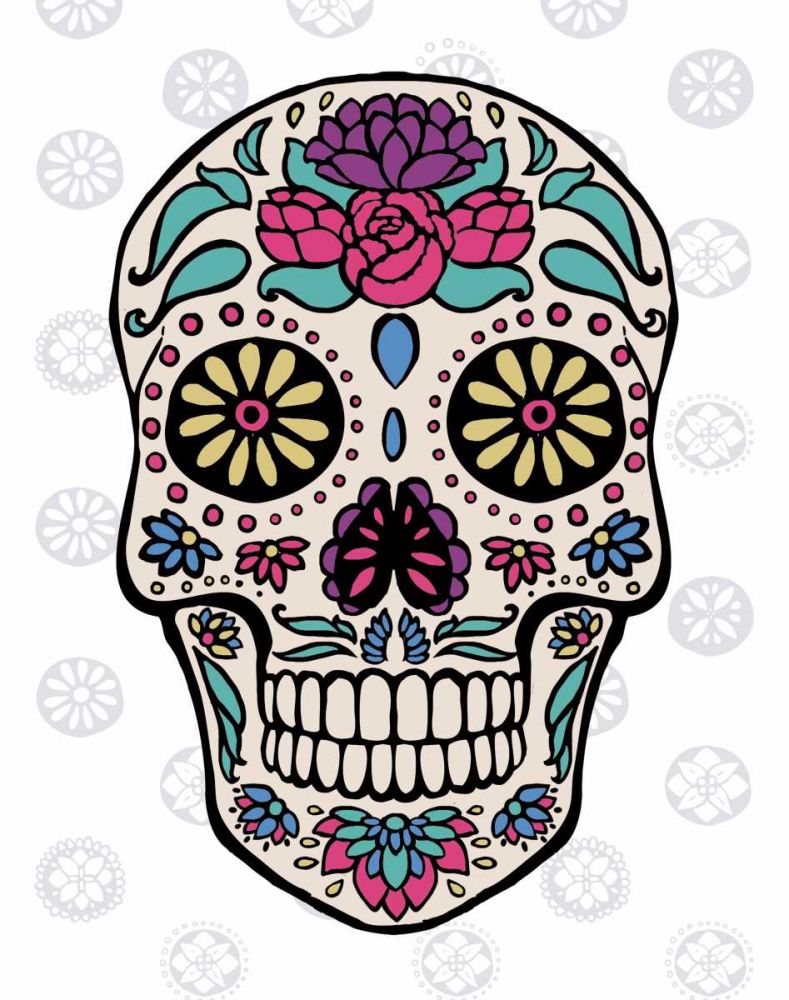 Sugar Skull III on Gray