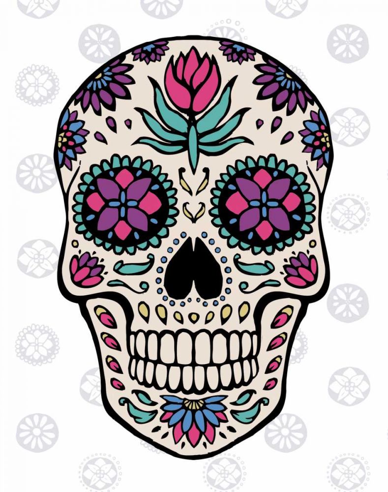 Sugar Skull IV on Gray