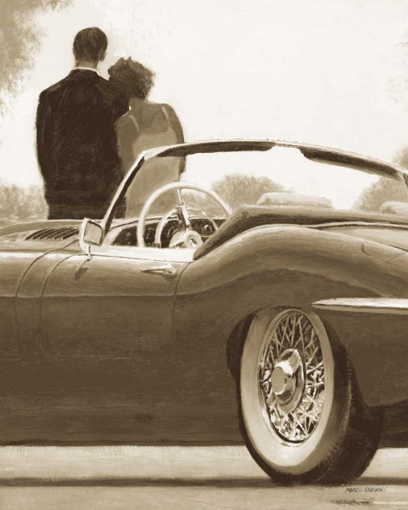 A Ride in Paris I Sepia Crop