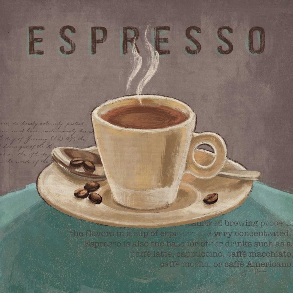 Coffee and Co III Teal and Gray