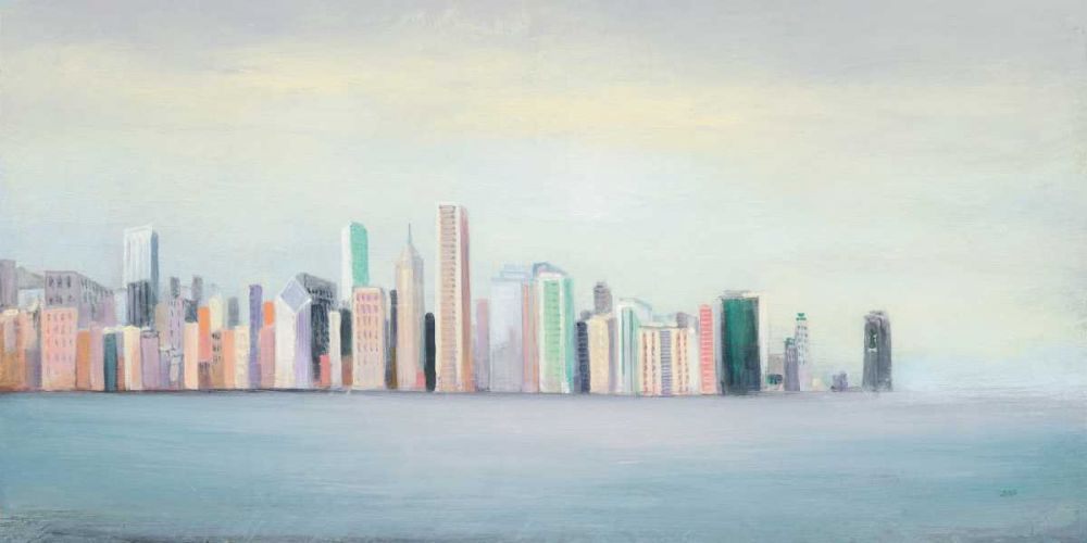 New York Skyline Blue Crop