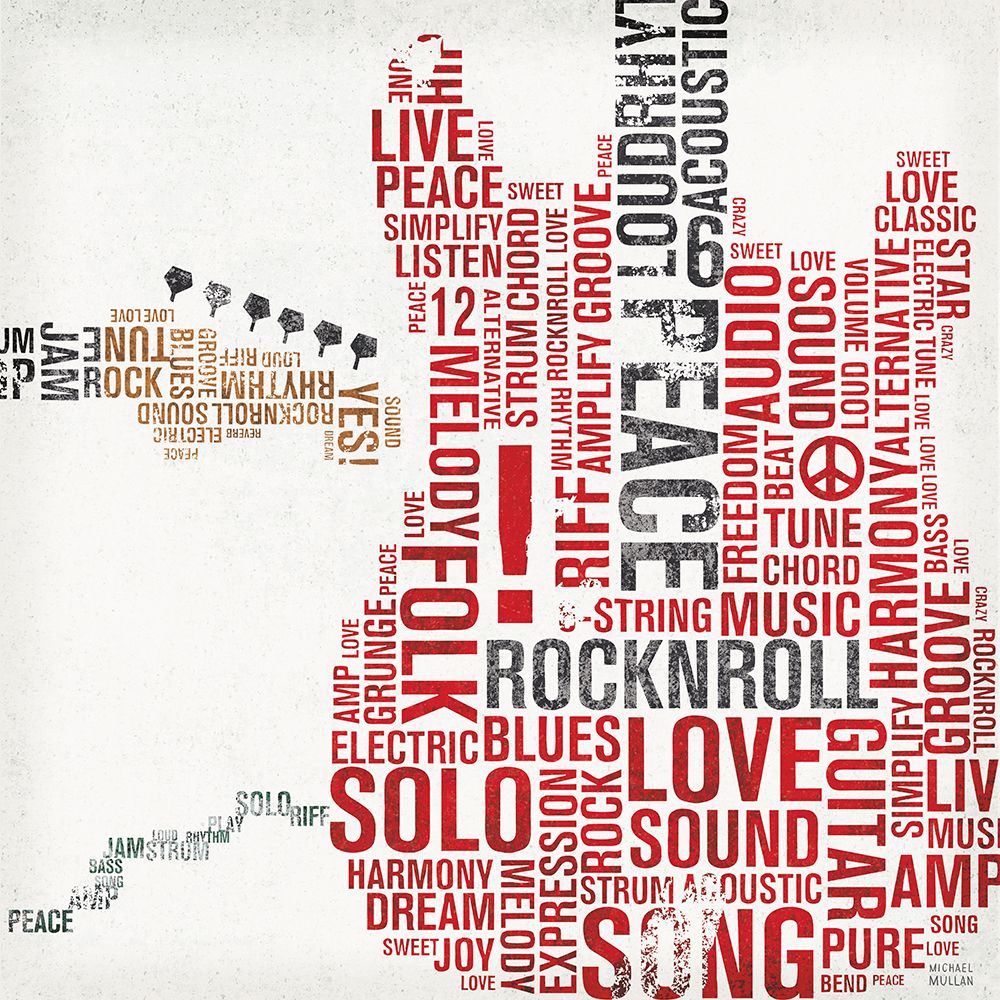 Type Guitar Colorful Square I