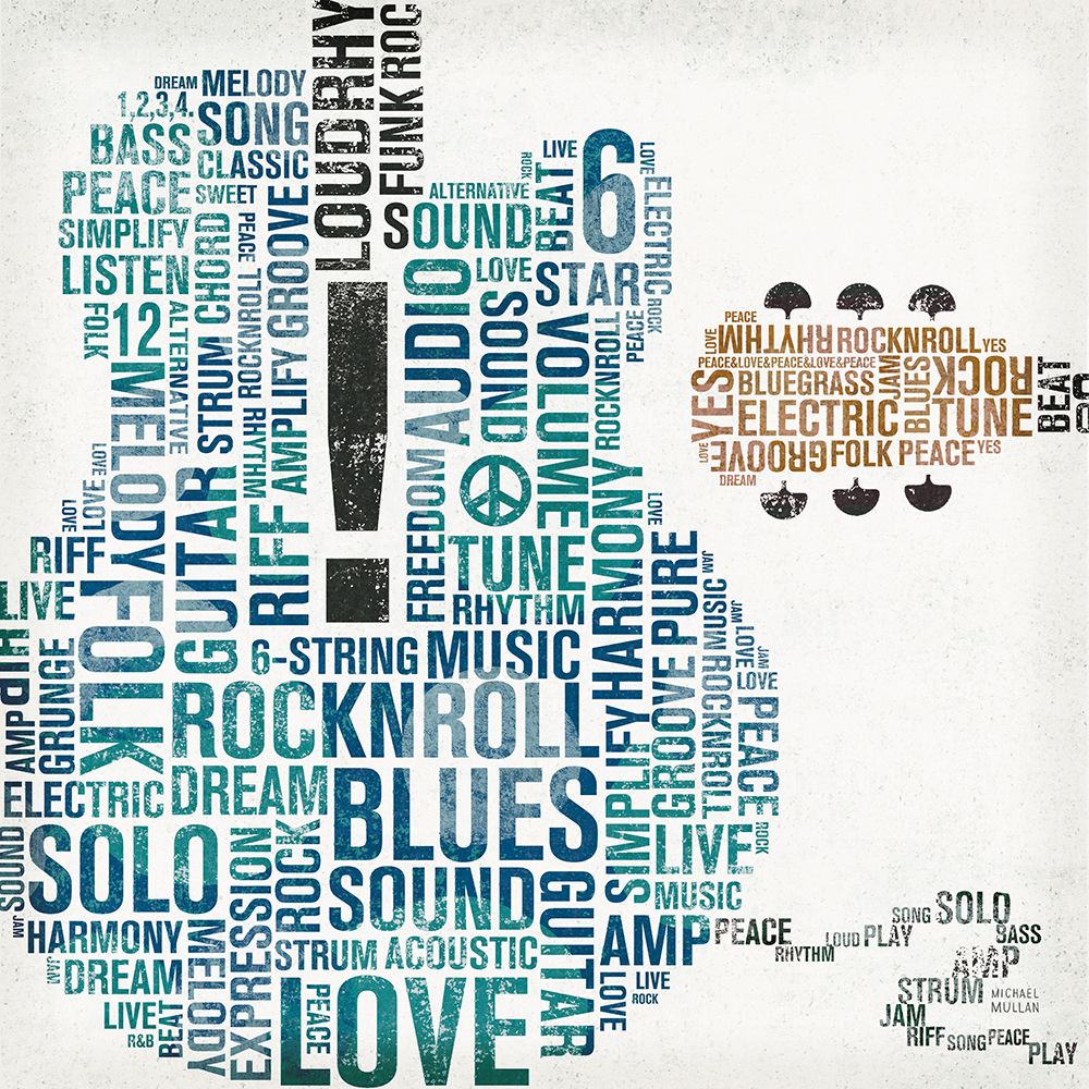 Type Guitar Colorful Square II