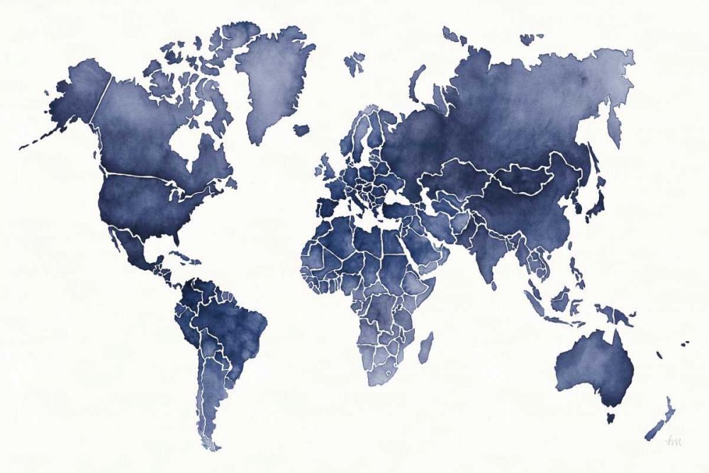 Watercolor Wanderlust Indigo