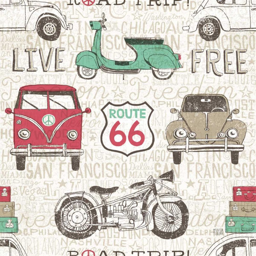 American Road Trip Pattern I